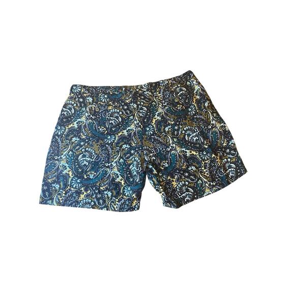 Tasso Elba Men's Linen Paisley Floral Chino Shorts Size 42 Multicolor Vacation - Picture 3 of 14